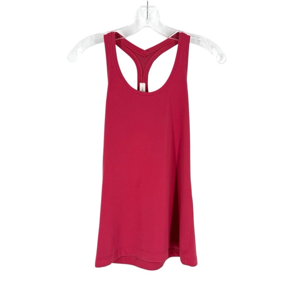 Lululemon Cool Racerback II Tank Top Womens Size 6 Pink Stretch Soft Active